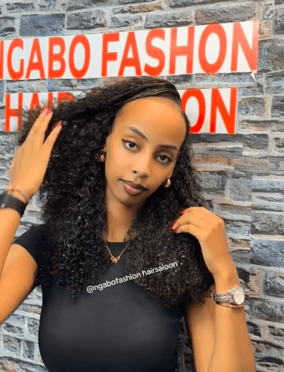 A finished hairstyle by Ngabo Fashion