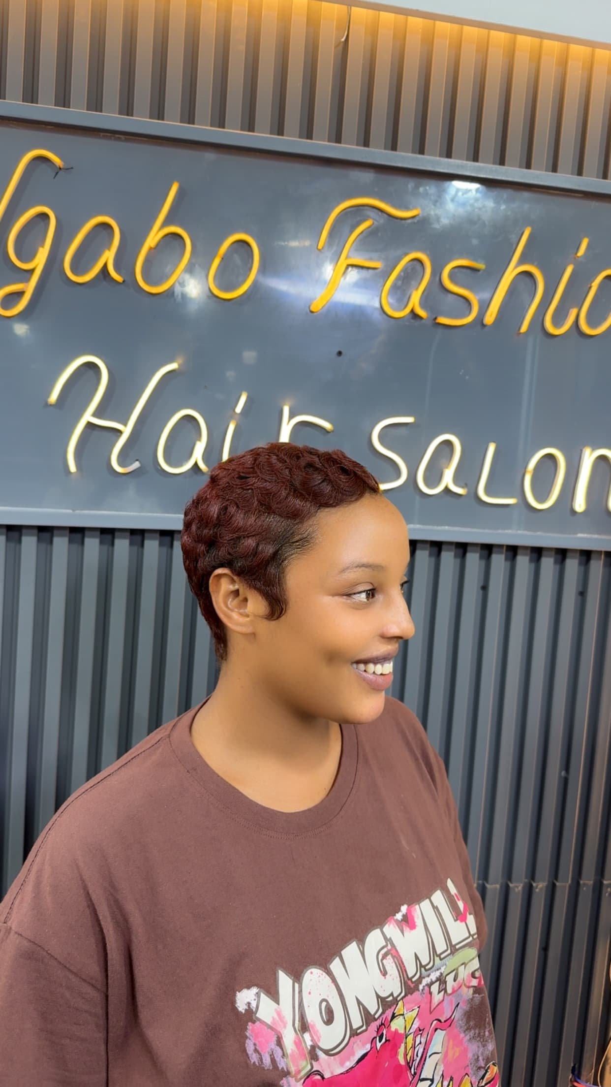 Haircut and color at Ngabo Fashion hair salon, Kigali